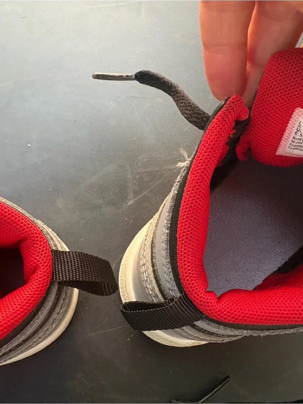 Nike Kids Mid-Top Sneakers in Black, Gray & Red